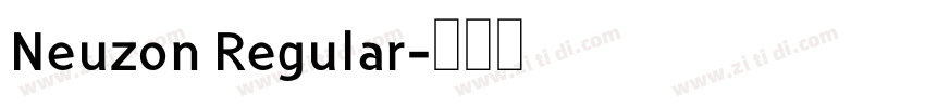 Neuzon Regular字体转换
